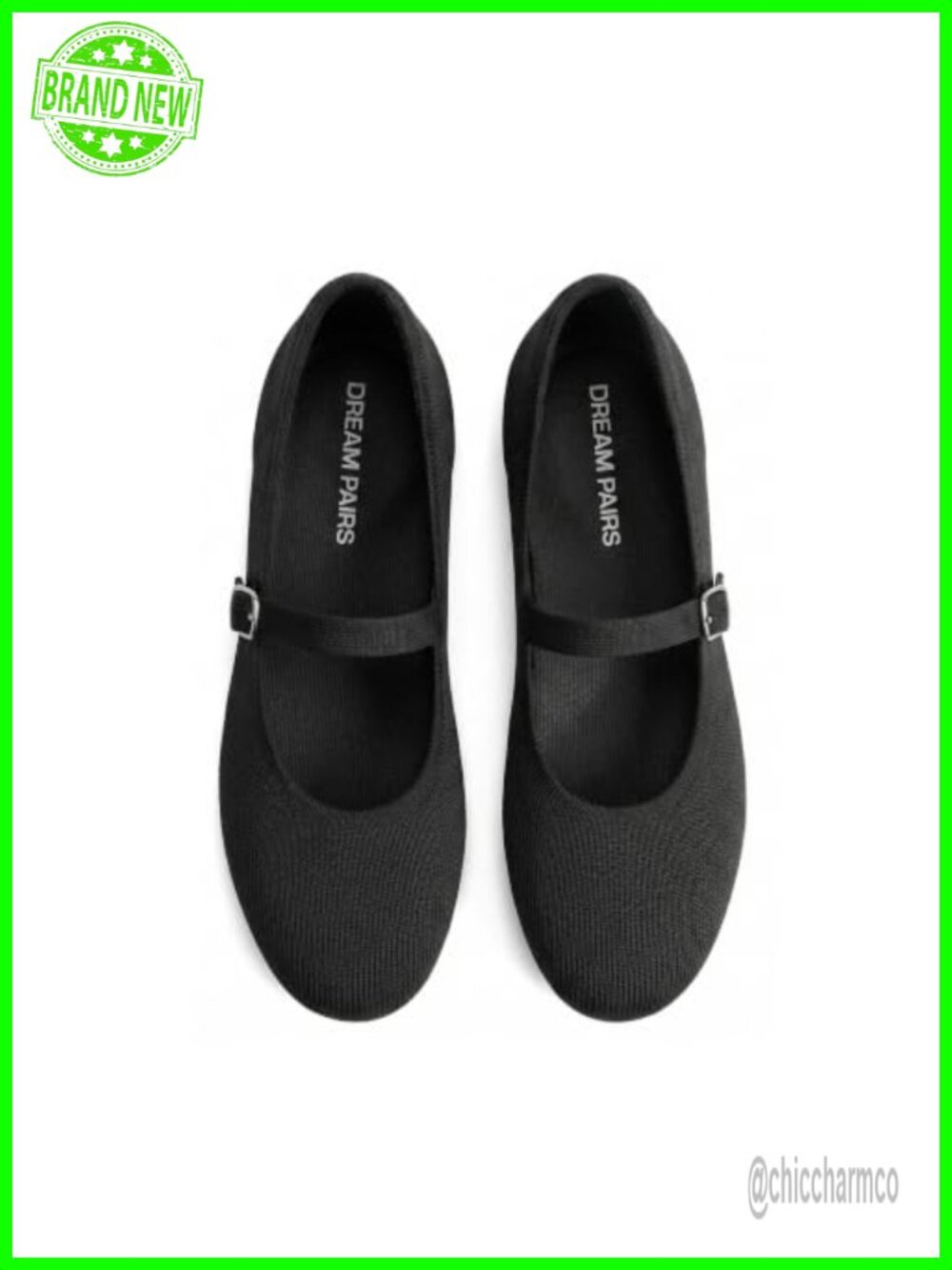 Women's Mary Jane Ballet Flat Shoes - Breathable Knit, Arch Support, Lightweight